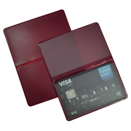 orgaexpert EC Card Case Folder Bordeaux for 2 Cards 119 x 94 mm ID Case Business Card Case Protective Cover Bus Train Ticket Vaccination Card, bordeaux, Classic