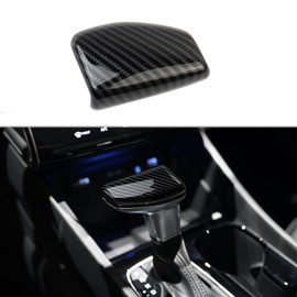 Korlot Carbon Fiber Style Center Console Gear Shift Head Cover Trim for Hyundai Tucson/Santa Cruz/Elantra 2022-2025