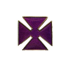 Knights Templar Past Grand Commander Metal Malta Cross Collar Pin Set Of Two