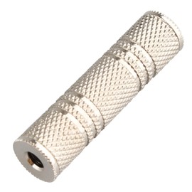 2 x 3.5mm Adapter Stereo Jack Socket 3.5mm Female to Female Nickel Plated Metal 0.8 cm Stereo Aux Cable Adapter Gender Changer Headphone Stereo Double Female Straight Plug