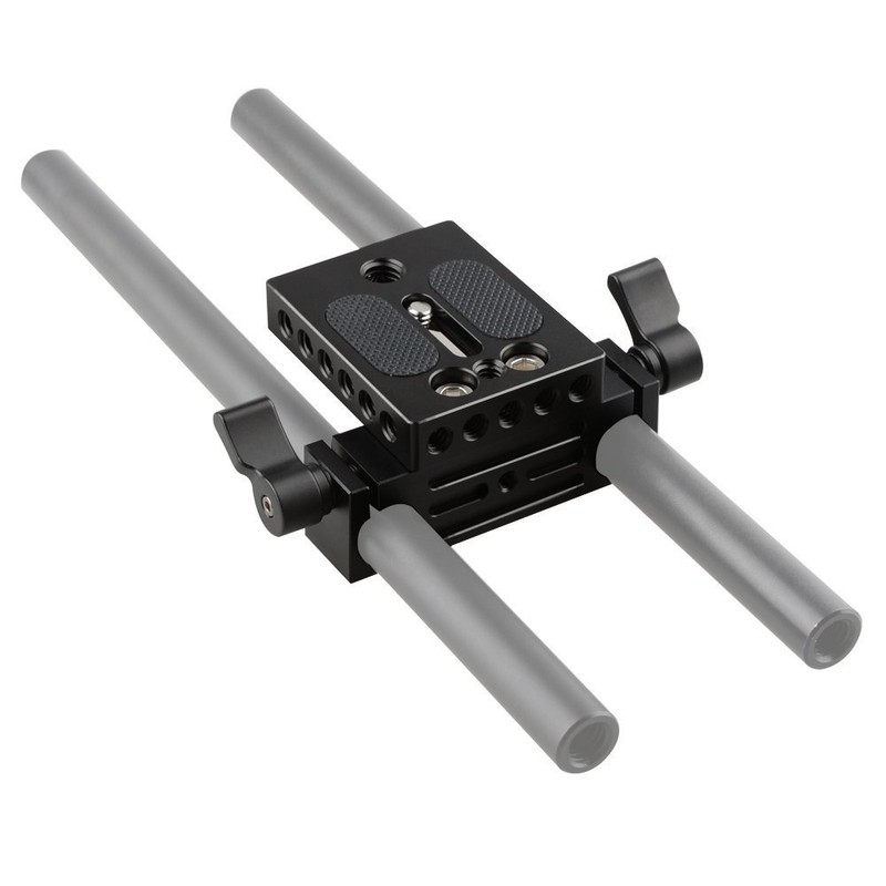 CAMVATE Camera Baseplate with 15mm Railblock fr DSLR Rig 15mm