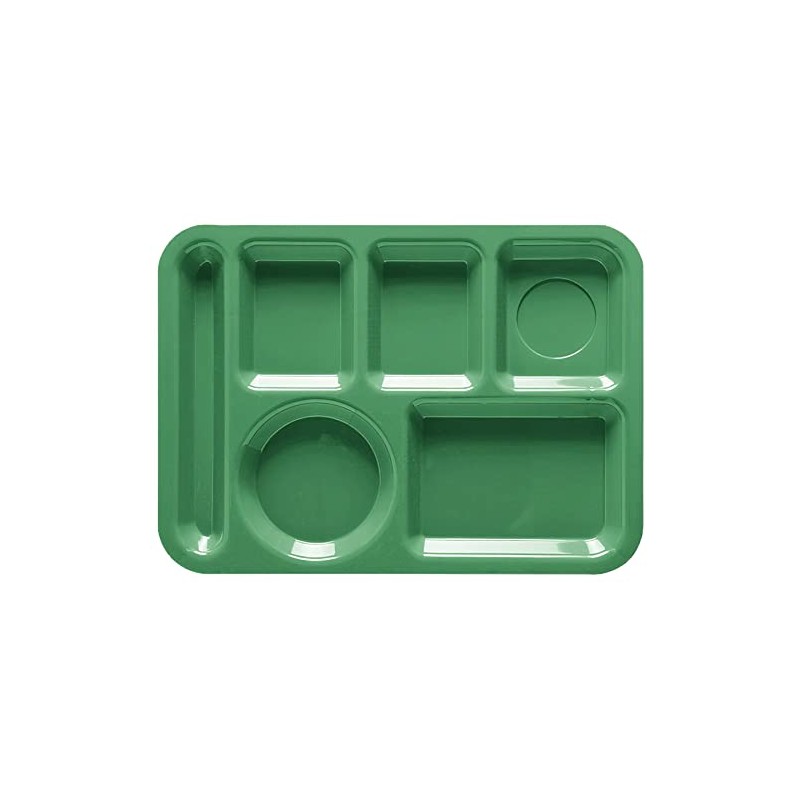G.E.T. 6 Compartment School Cafeteria Tray, Left Handed, 10" x