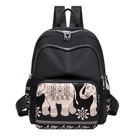 FOLOVEYA Women's Classic Daypack Lightweight Waterproof Bag Anti-Theft Daypack Multi-Purpose Shoulder Bag Fashion City Backpack for Work School Travel Leisure Polyester, beige