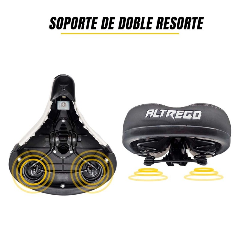 ALTREGO Asiento para Bicicleta Prostático, Ancho y Muy Cómodo, Incluye