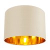 Contemporary and Chic Soft Cream Cotton 10" Table or Pendant