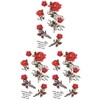 King Horse hm774 Tattoo Stickers, Rose, Letter, Regular Size, 3