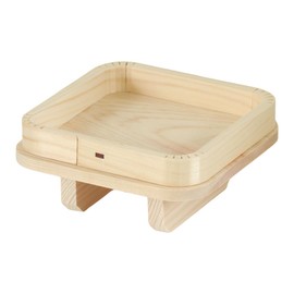 Namukuma-chan Workshop Sanpo with Feet 3 inches (9.5 cm) x Height 1.8 inches (4.5 cm) Made in Hinoki, Made in Japan, Shinto Shelf, Kagami Mochi, Altar, Offering Stand, 3.0 inches