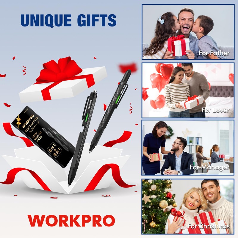Father’s Day Gifts for Men, 9 Functions Multi-tool Pen Set,