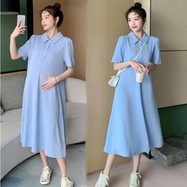Maternity Short-Sleeve Summer Dress a59 - Popular Online Fashion Style L/Light Gray 3ea