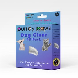Purrdy Paws 40-Pack Soft Nail Caps for Dogs Claws Clear X-Small