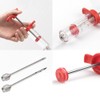 Mikim Meat Injector Syringe with 2 Stainless Steel Needles, Red