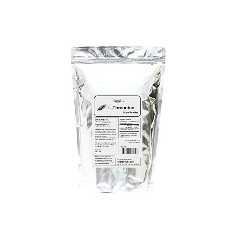 NuSci L-Threonine Powder Pure (1000 Grams (2.2 lb))