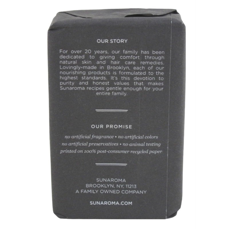 SUNAROMA Soap Bar Charcoal With Bergamot Oil 8 Ounce (SG_B07J1YBRKH_US)
