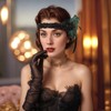 Lufdegim Women's 1920s Feather Headband, 20s Flapper Feather Hair Band,