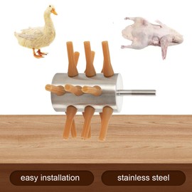 TABODD 18 Finger Stainless Steel Chicken Drill, Chicken Plucker Machine, Poultry, Chicken Drill Bit for Defeathering Turkeys, Geese, Pigeons and Chickens