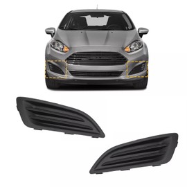 1 Pair Front Driving Fog Light Bezel Cover for Ford Fiesta 2014-2019 Replaces D2BZ15266AA, D2BZ15266BA