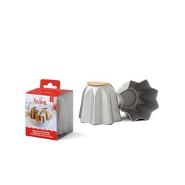 Decora 0062684 Backform für Mini-Pandoro, eloxiertes Aluminium, 7.5 X 6.3 cm, 3 Stück