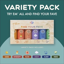 Ultimate Variety Pack of 6 Wellness Vitamin Supplement Shots – Includes Wake, Intensify, Bliss, Calm, Sleep & Mend for Mood, Energy, Relaxation & Recovery