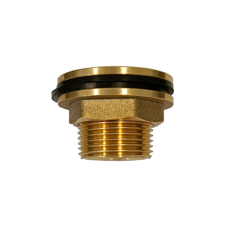 Varile - 3/4 inch brass tank feed-through thread fitting