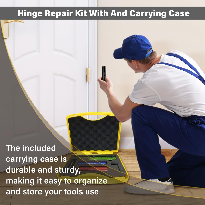6 Piece Hinge Repair Kit, Door Hinge Tool for Fixing