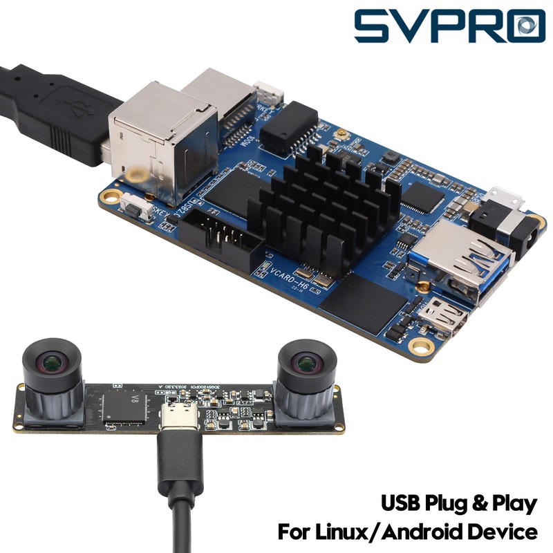 Svpro Global Shutter USB Camera with M12 Dual Lens 1200P
