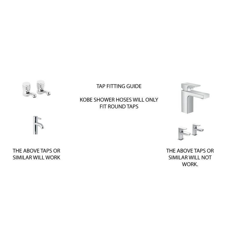 Kobe Professional Double Tap Shower Attachment for Bath/Extra Long Shower