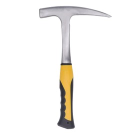 Martillo de Ladrillo, Martillo Geológico Resistente a los Impactos Cabeza Puntiaguda Medición de Dureza Compacta Mango de Goma Resistente Al Desgaste 