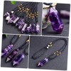FOMIYES Natural Amethyst Pendant Necklace Crystal Stone Decor Fashion Jewelry