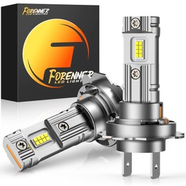 forenner H7 LED Light Bulbs, Super Brightness 6500K White Light,1:1 Mini Size H7/H7LL Fog Light Bulbs for Night Driving, 50000+Long Lifespan, Plug-N-Play, Pack of 2