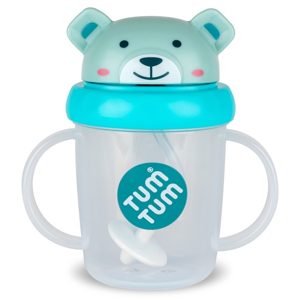 TUM TUM Tippy Up Free Flow Sippy Cup (No Valve), Sippy Cup for Toddlers, 200 ml, BPA Free (Boris Bear S3)