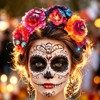 Day of the Dead Flower Headband Light Up Halloween Headbands