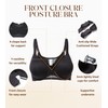 Lemorosy Front Closure Posture Bra Back Support Smoothing Underwire Comfortable