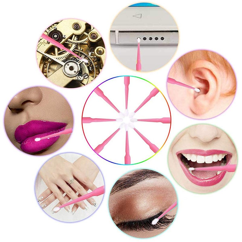 100Pcs Micro Applicators Brushes, Disposable Eyelash Extensions Mascara Wands Brush