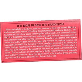 Black Tea Bags, Rose, 20 Count .3. pack 20 Count