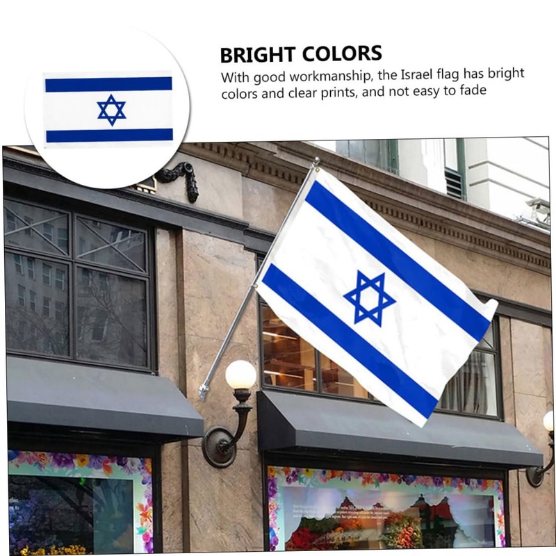 SUPVOX Medium Israel Flag Stand Decorative National Flag Yard Garden