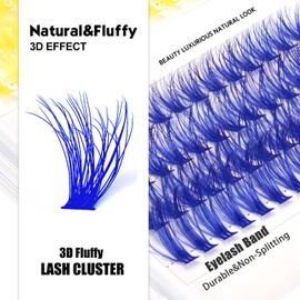 3D Colored Lash Clusters 312Pcs 6 Colors Faux Mink Lashes DIY Individual Lashes 10mm 12mm 14mm 16mm Mixed 40D C Curl Colorful Fluffy Eyelash Extension Happy Heartbeat (40D-10-16,6 Colors-C Curl)