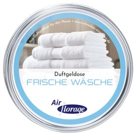 Florage – Lufterfrischer "FRISCHE WÄSCHE" 50 Jahre Erfahrung als deutsche Duftmanufaktur, Festgel Duftdose, Duftbaum alternative bis zu 12 Wochen anhaltender Duft, Innenraum Autoduft, Wohnung
