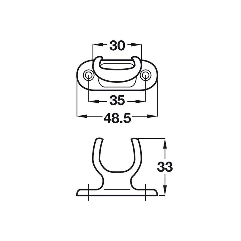 Pole Hook Holder Braket - Wall mounted - for simple