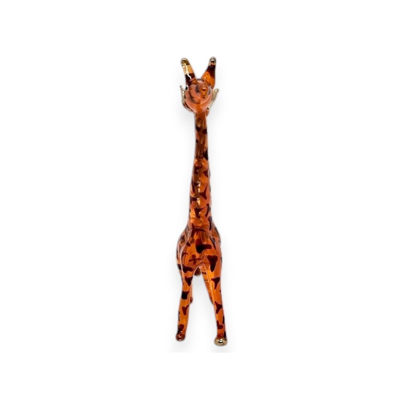 WitnyStore Tiny 3⅜" Brown Giraffe Standing Look Up Figurine -