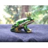Globe Frog Prince Trinket Box Bejeweled Rhinestone Enamel Metal Magnetic