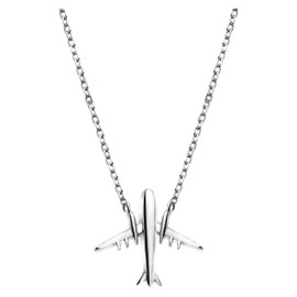 Sofia Milani - Women's Necklace 925 Silver - Aeroplane Travel Pendant - 50293
