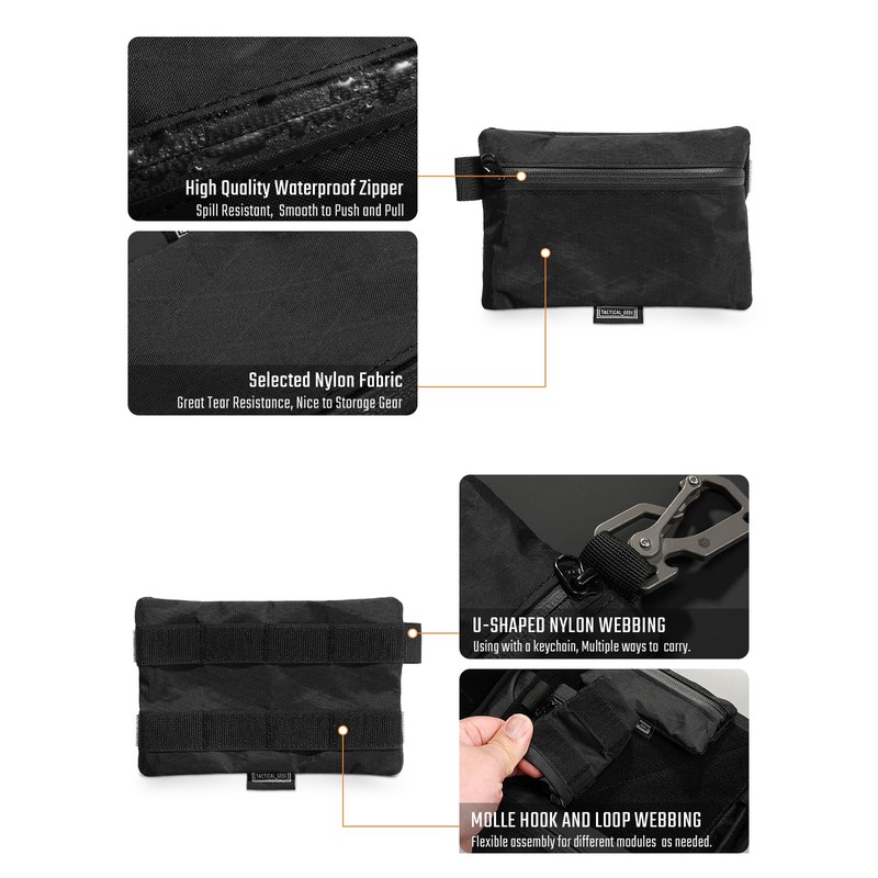 TACTICAL_GEEK Storage A5 EDC Storage Bag Set, Multi-Purpose Hooks and