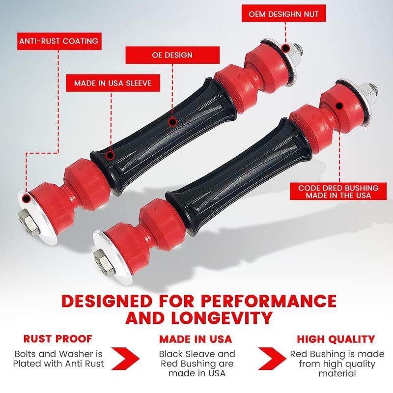 Suspension Dudes 4PC Front Sway Bar Stabilizer Link Kit +