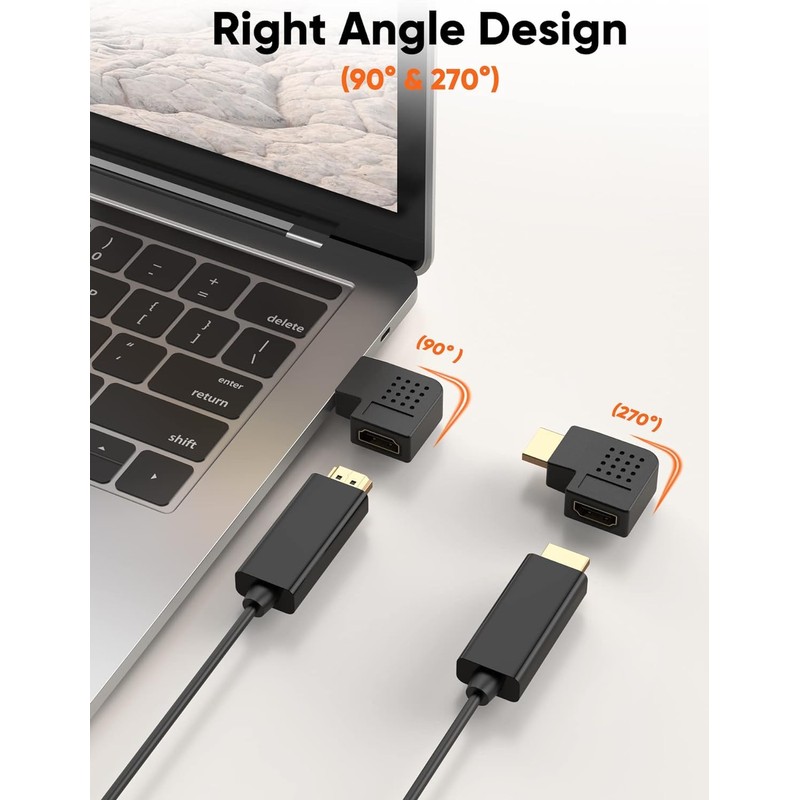 CABLEPELADO HDMI Adapter Angled | 270° Angle | Right Angle