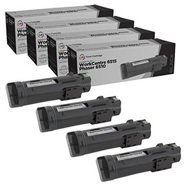 LD Compatible Toner Cartridge Replacement for Xerox Phaser 6510 & WorkCentre 6515 106R03480 High Yield (Black, 4-Pack)