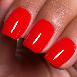 Neon Gel Polish, 0.5 Fl Oz Neon Red Nail Gel Polish Spring Summer Art Starter Manicure Salon DIY Soak off UV LED Design