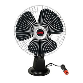 Lampa Chrome Effect Fan with Suction Cup 20 cm 24 V Black