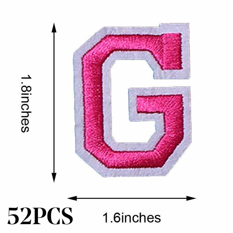 RSYHVG Iron on Sew on Letter Patches for Clothes, 52pcs