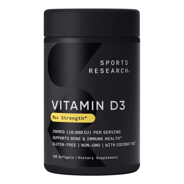 Suplemento Sports Research Vitamina D3 10.000 Ui 120 Cápsula