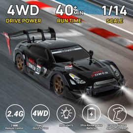 BORSTOYPRO RC Drift Car, 1:14 Remote Control Drift Car 4WD GT Drift RC Cars High Speed Racing Vehicle Drifting Cars with Proportional Throttle Toy for Adults Boys Kids